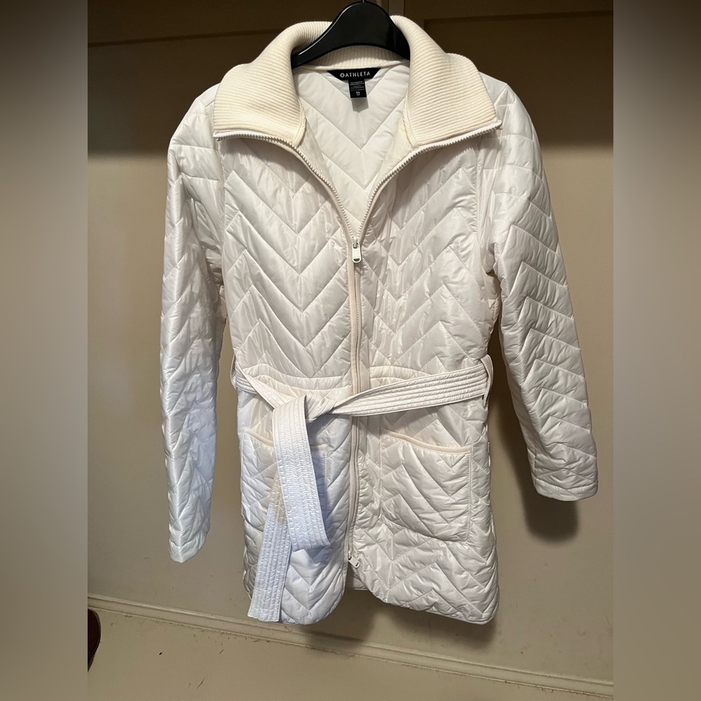 Athleta Ivory Quilted Jacket